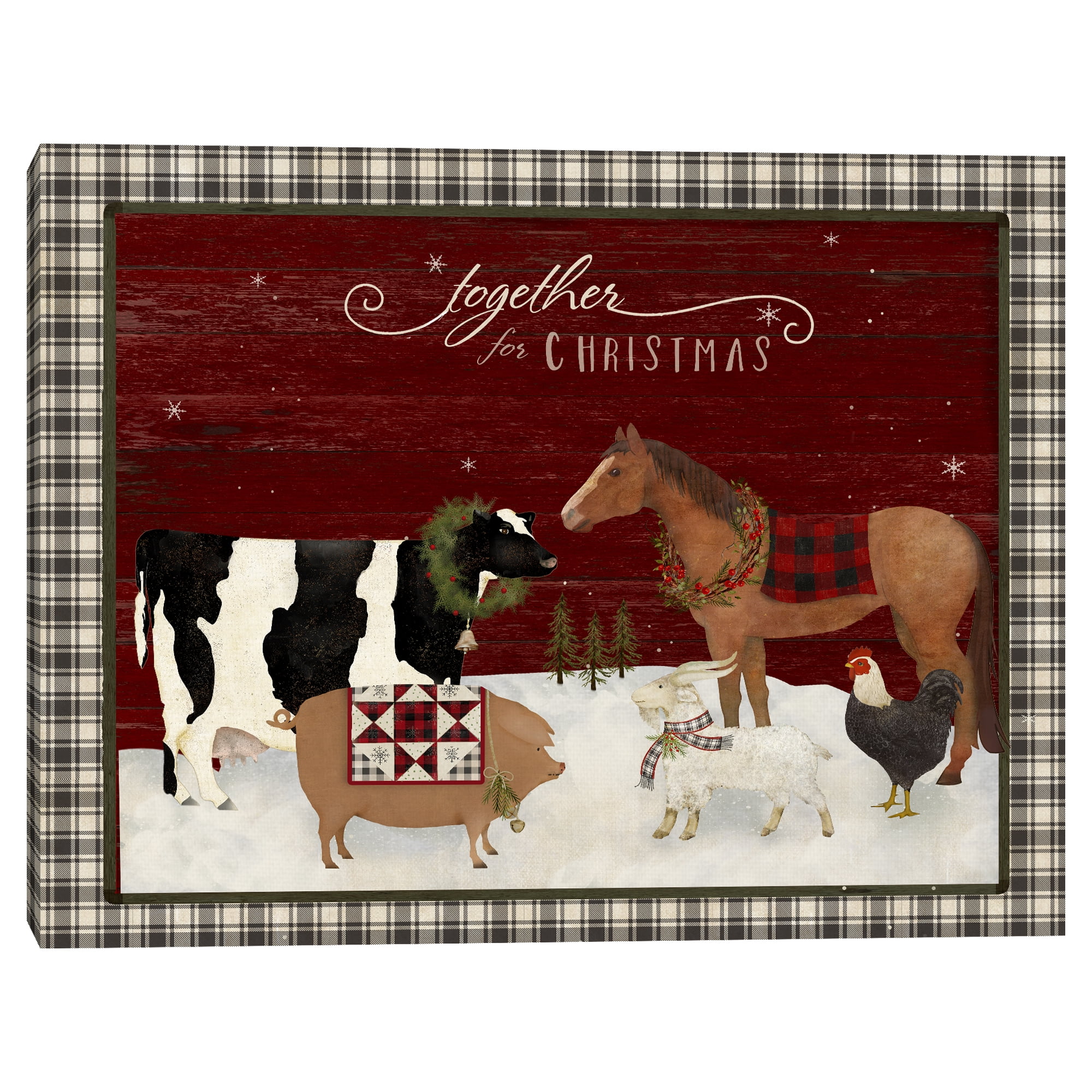 Together for Christmas By Beth Albert Canvas Art Print