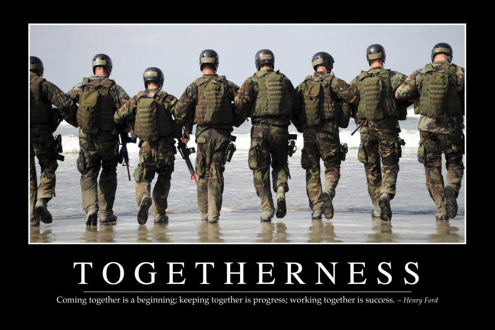 Togetherness Inspirational Quote and Motivational Poster Canvas Art - Stocktrek Images (34 x 23)