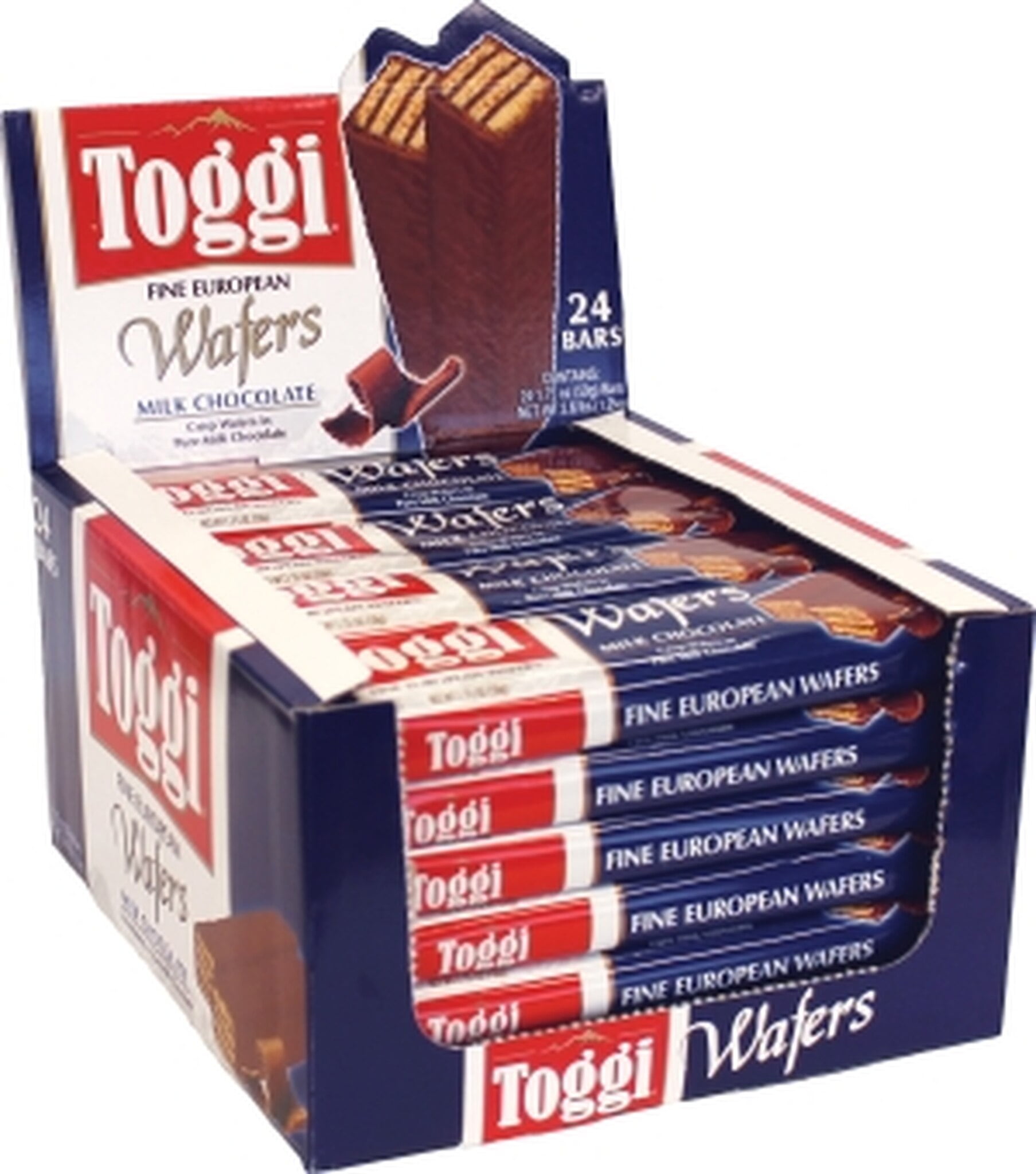 Toggi Fine European wafers Milk Chocolate 1.75oz 24 Count