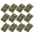 thumbnail image 1 of Toggle Catch Lock 1.5" x 1", 12 Pack Metal Buckle Hasp Lock Latch Clasp for Jewelry Box Wooden Case, Bronze, 1 of 7