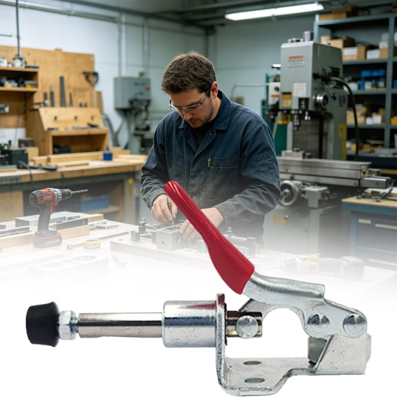 Toggle Clamp 301A Push Pull Action 45kg Holding Capacity Quick Release Locking Hand Tool for Mechanical Woodworking Welding(1PC)