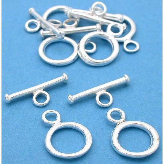 Toggle Clasps Silver Plated Bead Parts 13mm Approx 6