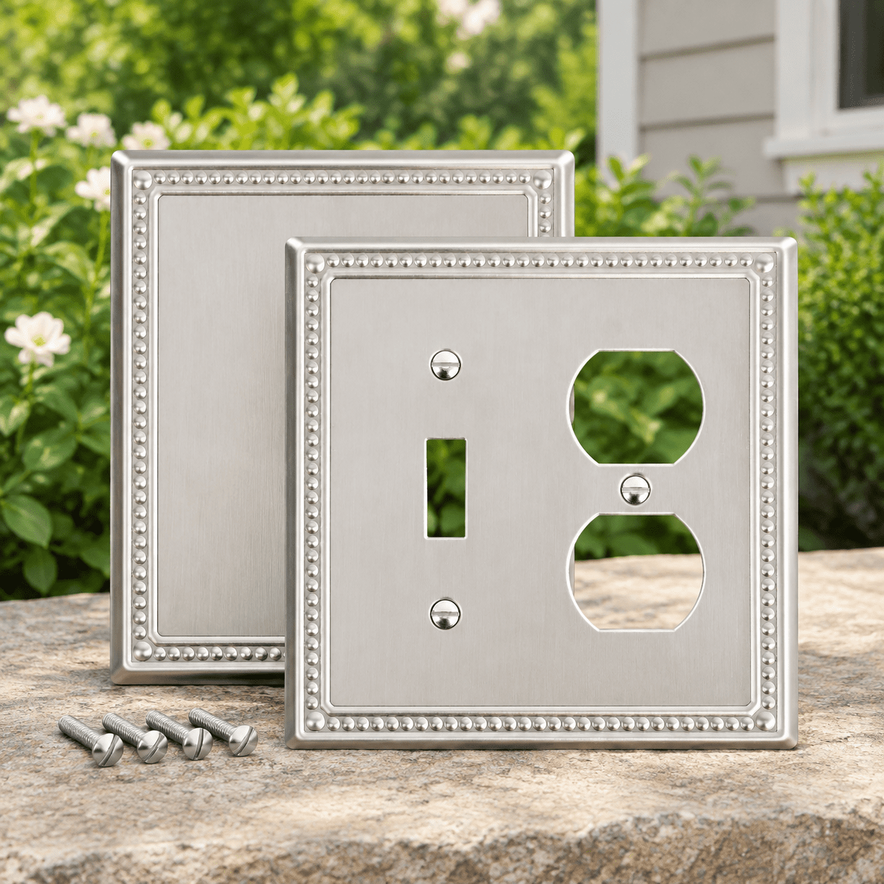 Toggle/Duplex Light Switch Cover Plate, Brushed Nickel - Walmart.com