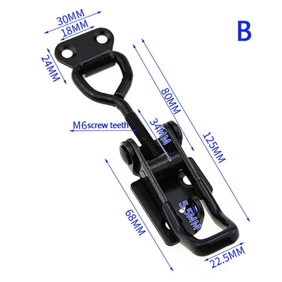 Toggle Latch Catch Toggle Clamp Adjustable Cabinet Boxes Lever Handle Lock Hasp For Home Sliding Door Furniture Hardware