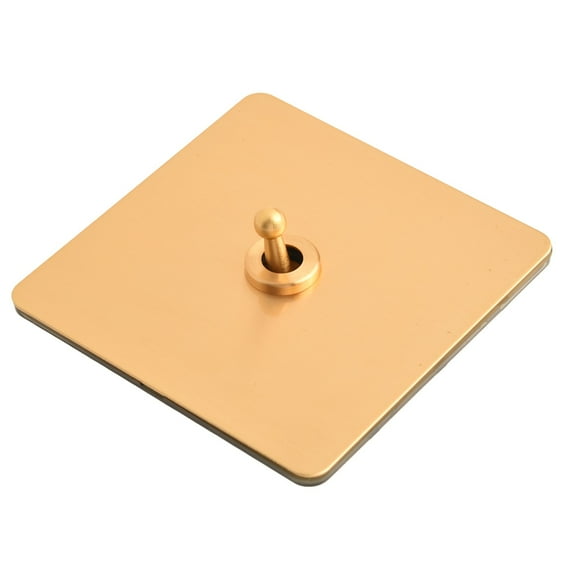 Toggle Light Rocker Switch 1/2 Way Retro Brass Plate Lever 86 Type Toggle Switch 1 Gang Smile Home