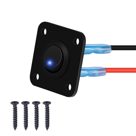 Toggle Switch Panel, DC 12V 20A Blue Round Lighted ON Off SPST LED Switch Panel Control for Ships, Yachts, RVs, Buses, Trailer, Camper, Boat etc