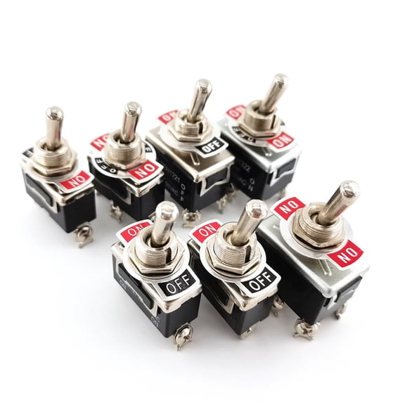Toggle Switches ON-OFF-ON / ON-OFF Rocker Switches, 2/3/4/6Pin Marine Toggle Switches Waterproof 250V 15A