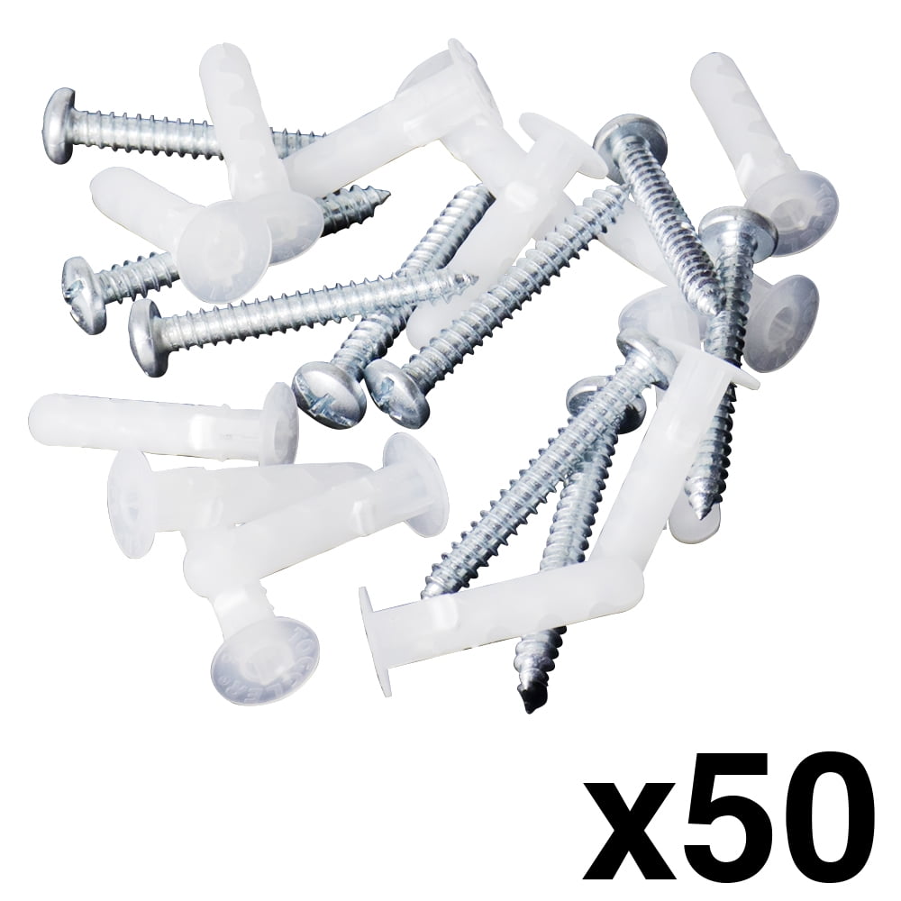 Toggler Alligator Solid Wall Anchor Kit (50) 10 Steel Screws & (50
