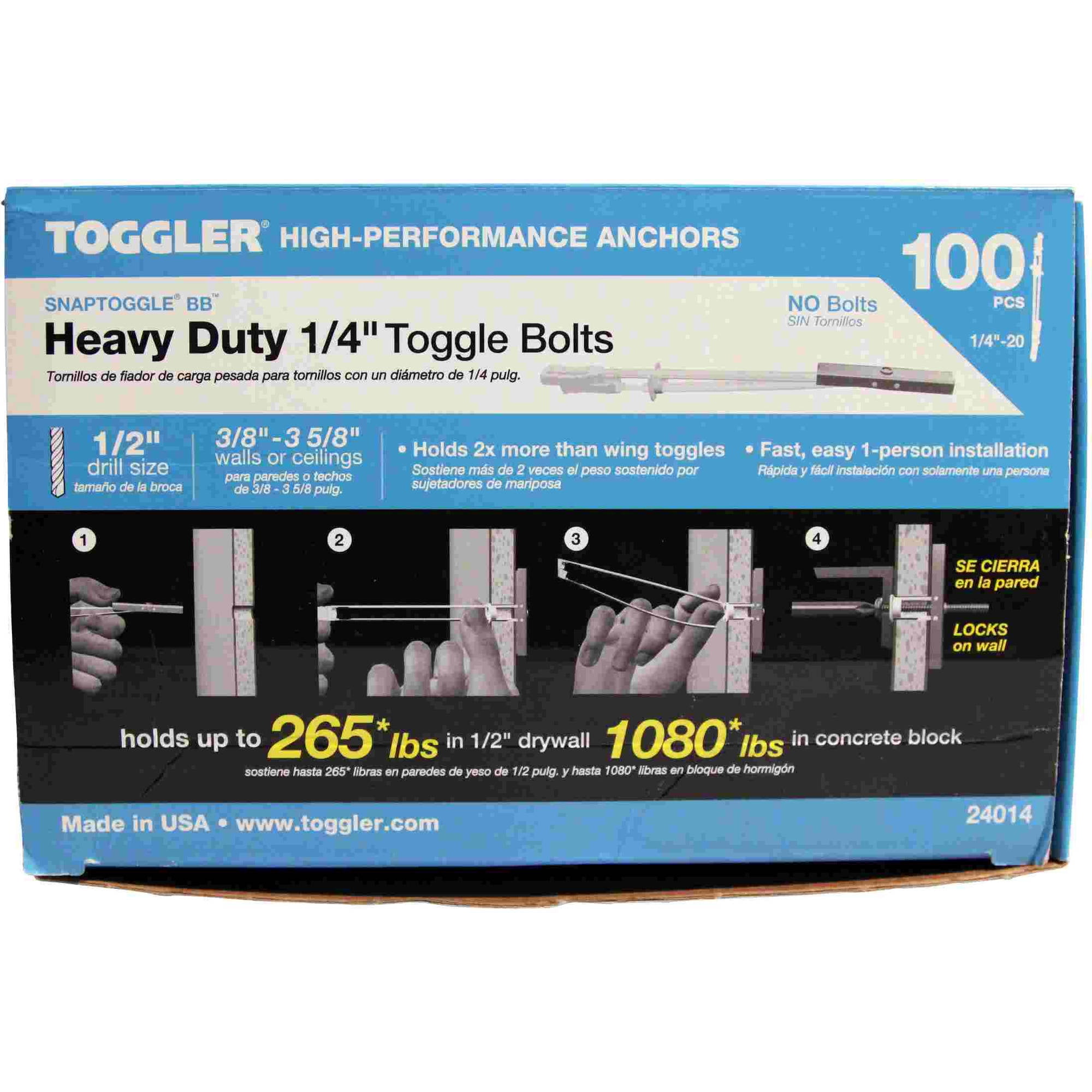 Toggler Snaptoggle Bbtm ZincPlated Steel Toggle Bolts