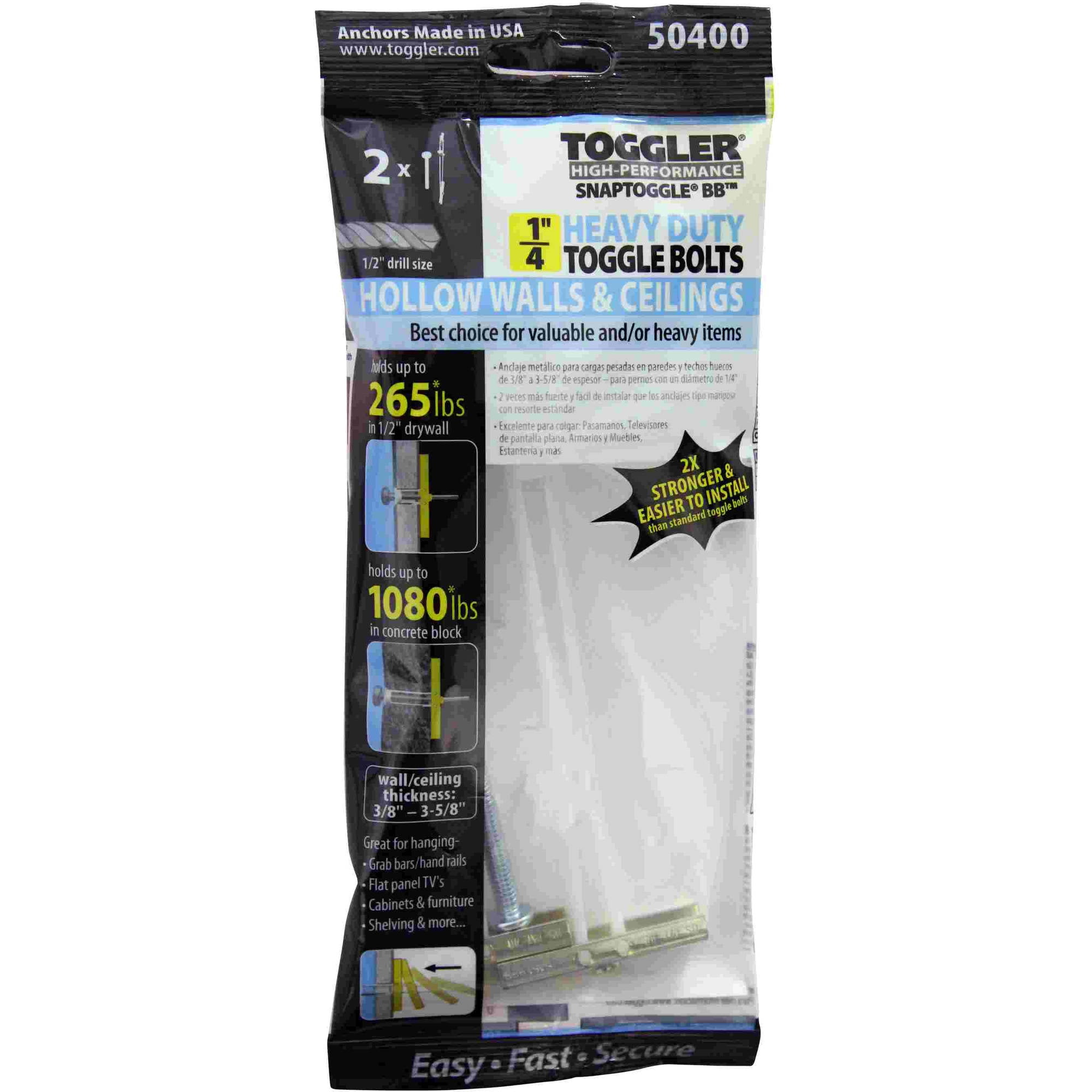 Toggler Snaptoggle Bbtm ZincPlated Steel Toggle Bolts