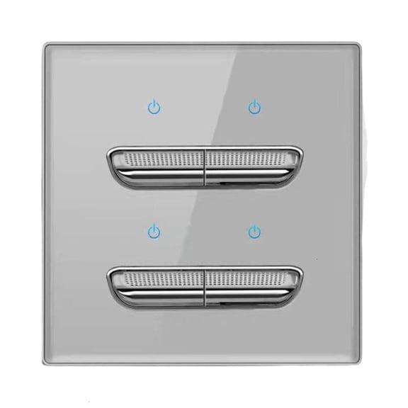 Toggles Resets Wall Switches Panel Build In LED Lights Hardened Glass Surfaces Strong Electrical Accessory for Household
