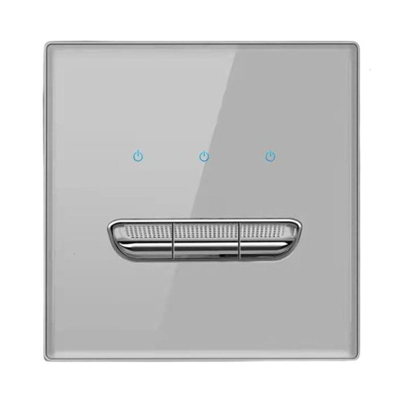 Toggles Resets Wall Switches Panel Build In LED Lights Hardened Glass Surfaces Strong Electrical Accessory for Household