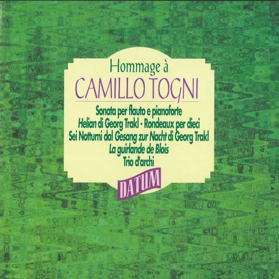 Togni / Dorow / Heider / Rosbaud / Gorli - Hommage a Camillo Togni - Music & Performance - CD