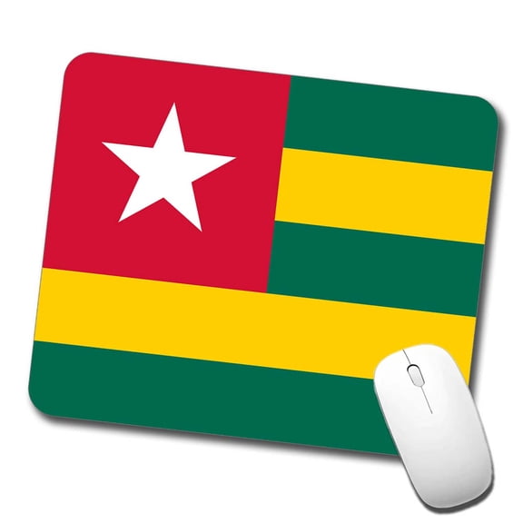 Togo Country Flag Mouse Pad Low Profile Gaming Mat