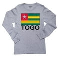 thumbnail image 1 of Togo Flag - Special Vintage Edition Girl's Long Sleeve Grey T-Shirt, 1 of 2