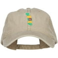 thumbnail image 1 of Togo Map Flag Embroidered Washed Cap - Khaki OSFM, 1 of 5