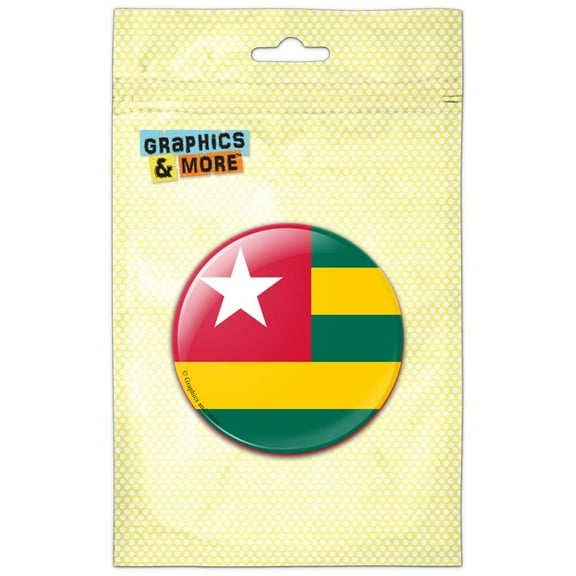 Togo National Country Flag Pinback Button Pin Badge