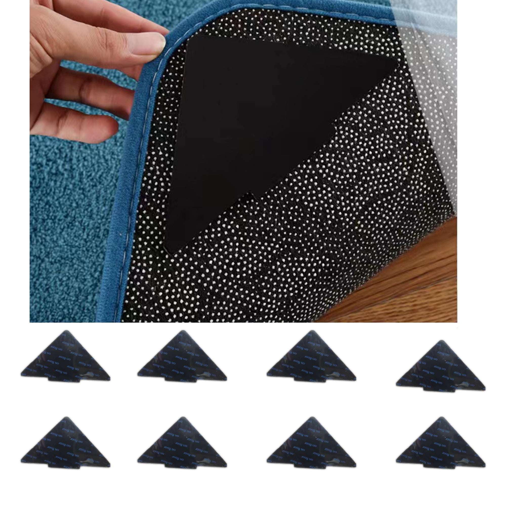 8 Pack Rug Grippers Washable Reusable Rug Tape Carpet Holder for Hardwood  Floors Tile Dual Sided Prevents Curl Anti Rug Slip Pads Rug Stickers for  Area Rugs Size 3.3×3.3×0.08 Inch Heart Shape 
