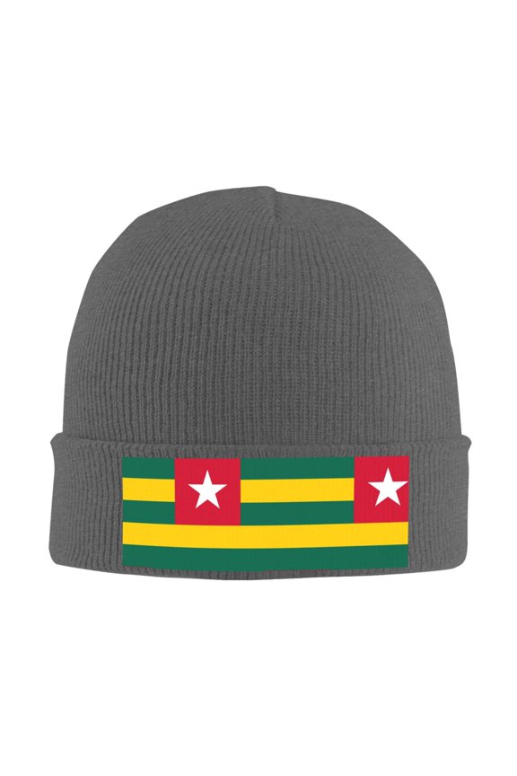 Togolese-Flag Beanie Hat Knit Hat Skull Cap for Men Women Winter Hat Deep Heather