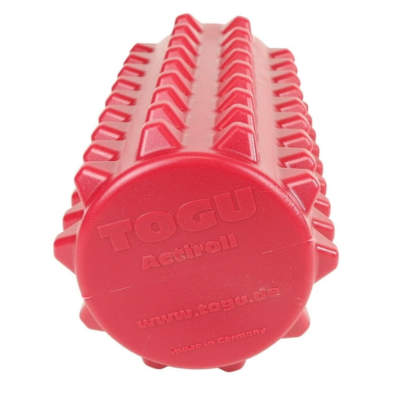 Togu Actiroll Spiked Massage Roller, short, 12" x 5", red