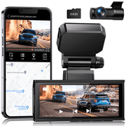 TOGUARD Dashcam Front and Rear, 4K+2.5K Dash Camera Support App with 5G WiFi&GPS,3.16" Touchscreen Car Camera with G-Sensor, Loop Recording, 64GB Card