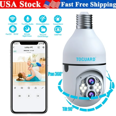 Toguard SC11 Light Bulb Security Camera Indoor Surveillance Camera