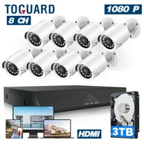Toguard SC35 8CH Wired Security Camera System Outdoor with 3TB Hard Drive 8pcs 1080P Bullet Surveillance Cameras HDMI Connector