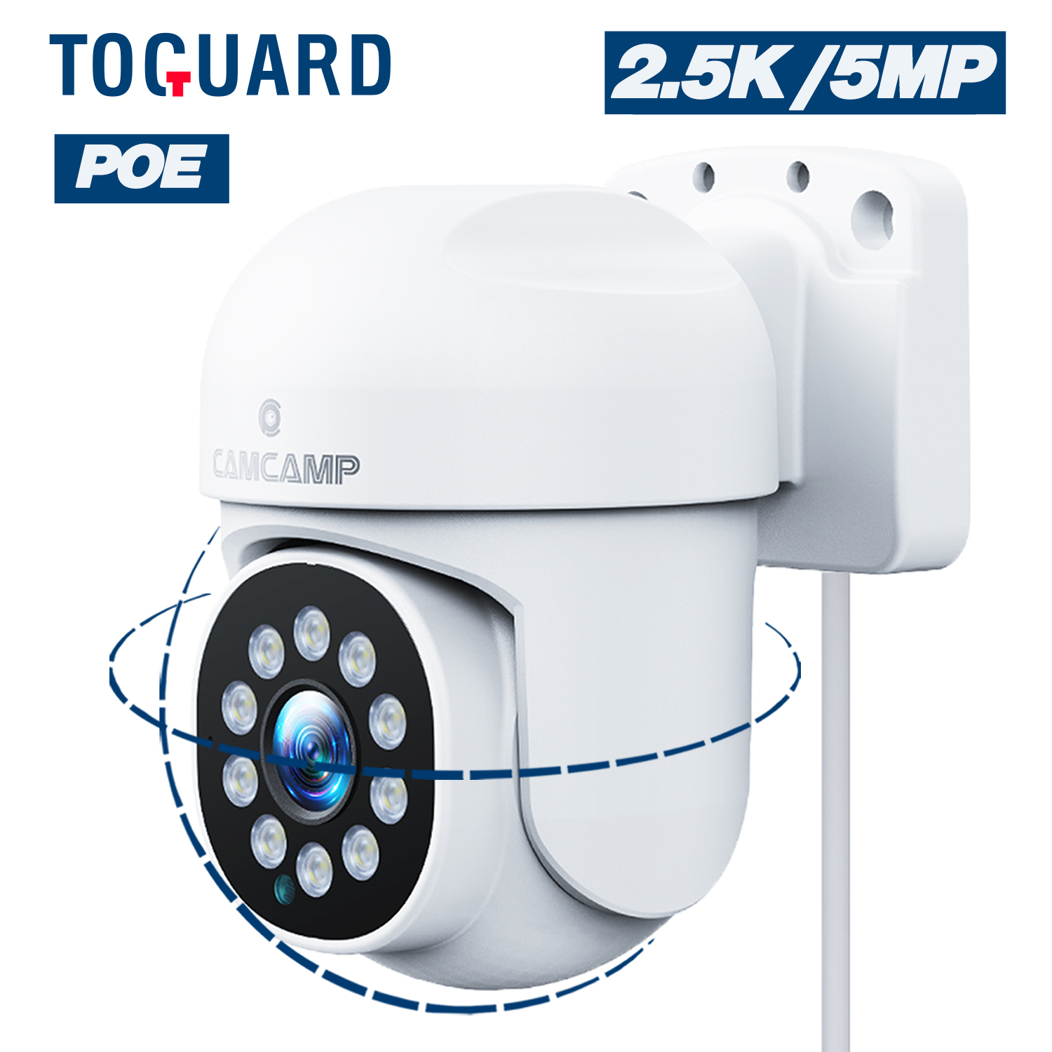 Toguard SC36 2K/5MP POE Security Camera Outdoor Dome Surveillance Camera - image 1 of 1