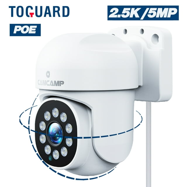 Toguard SC36 2K/5MP POE Security Camera Outdoor Dome Surveillance Camera