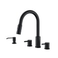 thumbnail image 1 of Tohlar Black Kitchen Faucet with Pull Down Sprayer Stainless Steel Kitchen Faucets Modern Kitchen Sink Faucet 3 or 4 Holes Dual Handel Kitchen Tap for Sink, 1 of 8