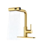 Tohlar Gold Kitchen Faucet, Waterfall Kitchen Faucet with Pull Down ...