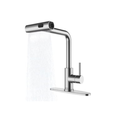 Tohlar Brushed Nickel Bar Sink Faucet With Sprayer - Single Hole, Single Handle For Bathroom, Prep Kitchen, RV