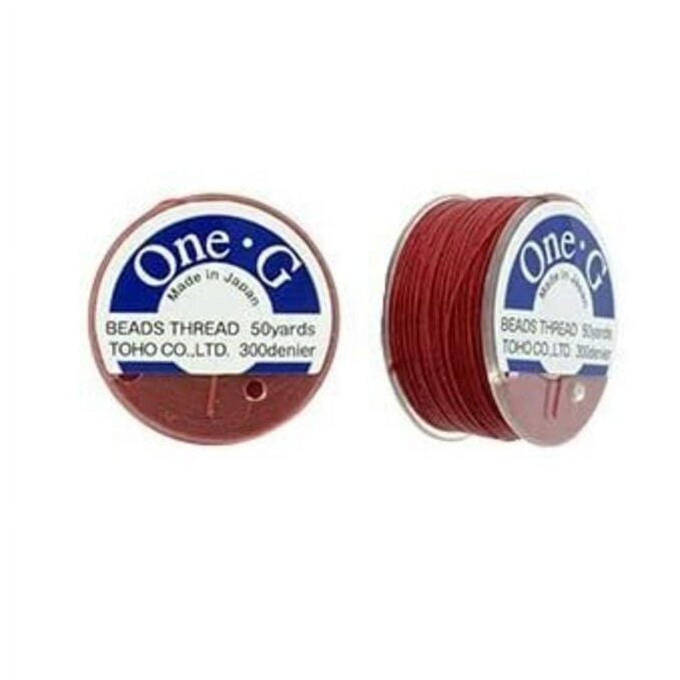 Toho OneG Beading Thread Red, 50 Yard spool