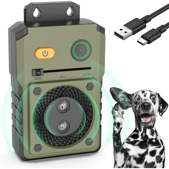 Tohoyard Dog Bark Control Training Aid,Bark Deterrent Devices with 3 Modes, 50FT Safe distance Anti Dog Barking Device Stop Dogs Barking,Green