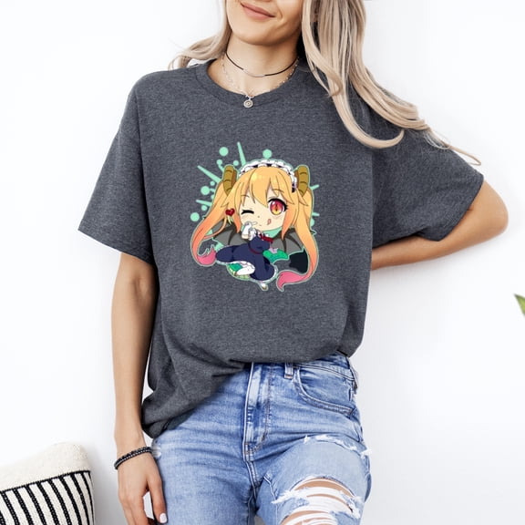 Tohru Dragon Miss Kobayashis Dragon Maid Anime Manga Cute T-Shirt, for men & women, up to size 5XL