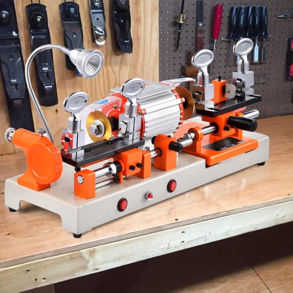 Tohu Double Head Key Cutting Machine 110V, 180W Motor & Flexible Key Clamps for Duplicating House/Door/Car Keys