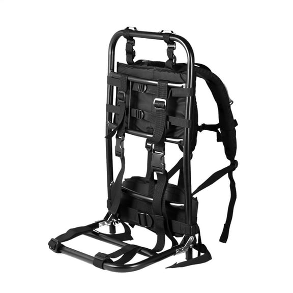 Tohu Large Load Hiking Backpack Frame, 26.7in Foldable Nylon Pack Frame, Sturdy Adjustable Torso Bag Frames Support for Comfortable Long-Distance Adventures Game Carrying, Black