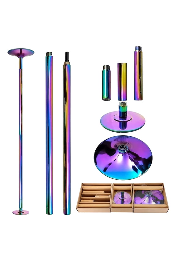 Steel Spin & Static Dancing Pole, 45mm Diameter 88-108inch Height Adjustable Dancing Poles