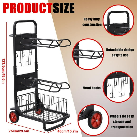 Tohu Rolling Saddle Cart with Wheel 67lb Capacuty Saddle Rack Dolly for Storage & Transport Supplies