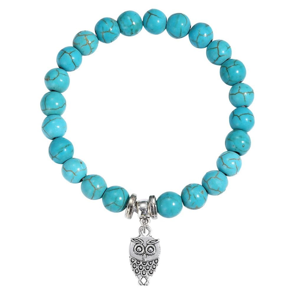 Turquoise Stone Stretch Bracelet — Blyss Boutique