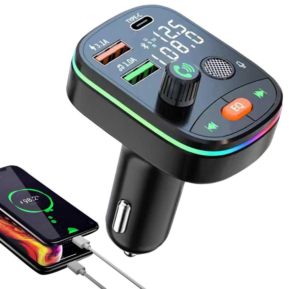 Tohuu Car Bluetooths 5.0 FM Transmitter Sumind Wireless Radio Adapter