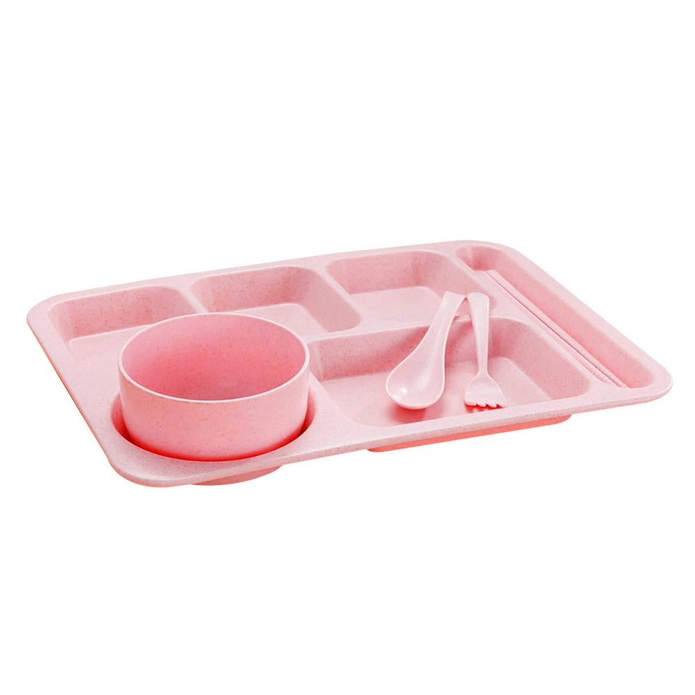 Tohuu Food Divider Tray Five Compartment Dinner Plate Dishwasher Safe