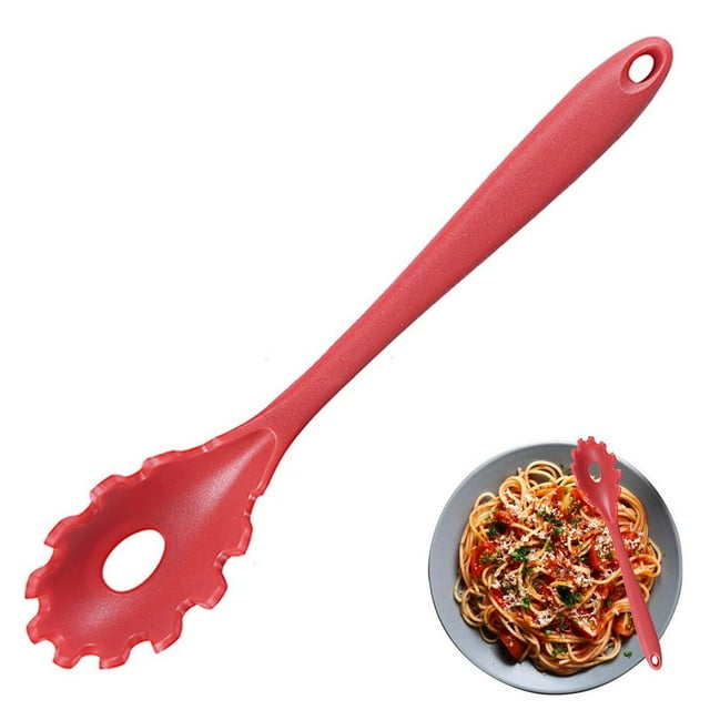 Tohuu Kitchen Pasta Spoon Silicone Spaghetti Server Pasta Fork