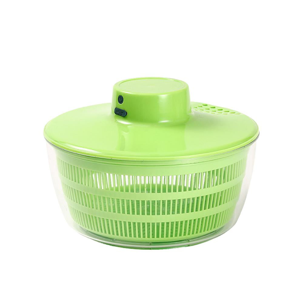 Electric Salad Spinner, 4L Wireless USB Salad Spinner Dehydrator for Fruit  Vegetables, Large Capacity Salad Vegetable Dryer, Quick Drainage Electric