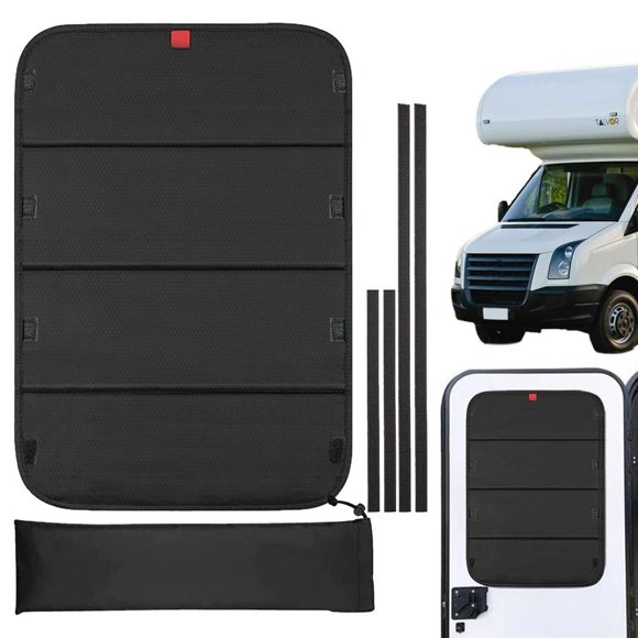 Tohuu RV Door Window Shade 25 x 16 Inches Foldable Total UV Protection RV Window Insulation UV Rays Protection Camper Trailer Door Window Cover Waterproof Thickened Oxford Fabric fun