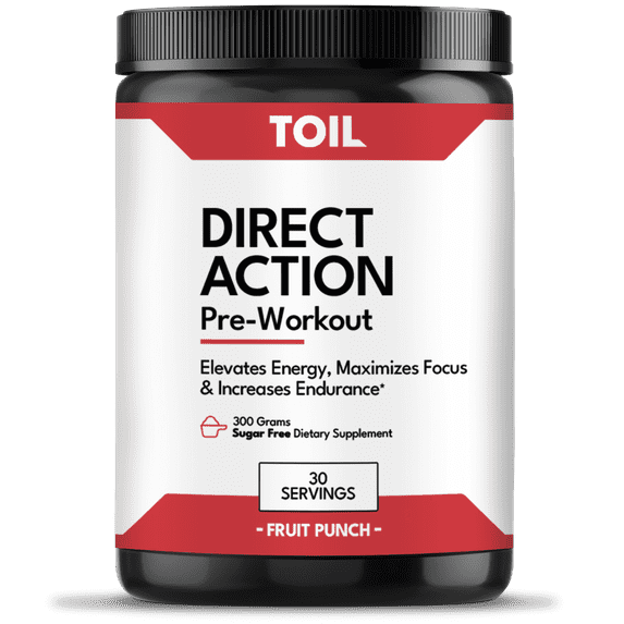 Toil Direct Action Amino Acid Supplements Fruit Punch Increase Energy & Endurance 30 Count