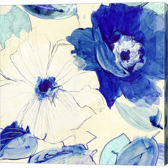 Toile Fleurs I by Kelly Parr, Canvas Wall Art, 12W x 12H