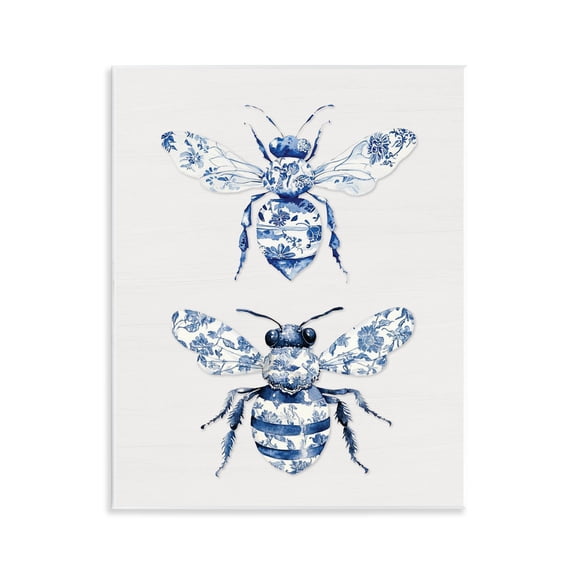 Toile Patterned Bees Wall Plaque Art, design by Lettered and Lined