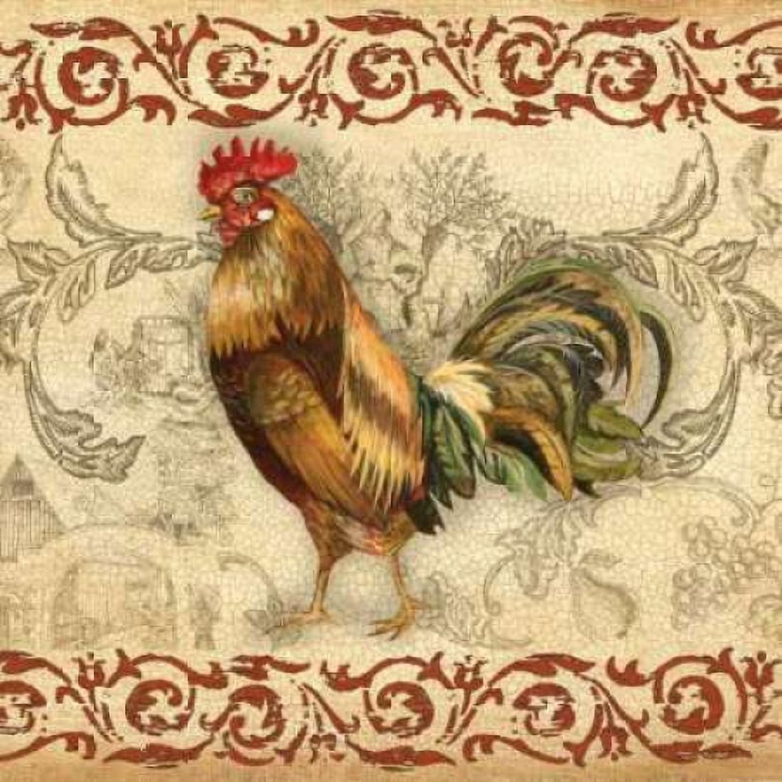 Toile Rooster I Canvas Art - Gregory Gorham (24 x 24)