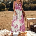thumbnail image 1 of Toile de Jouy Pink Chinoiserie Tea House Pagoda Sleeveless Dress Womens dresses summer dress womens evening dress women, 1 of 6